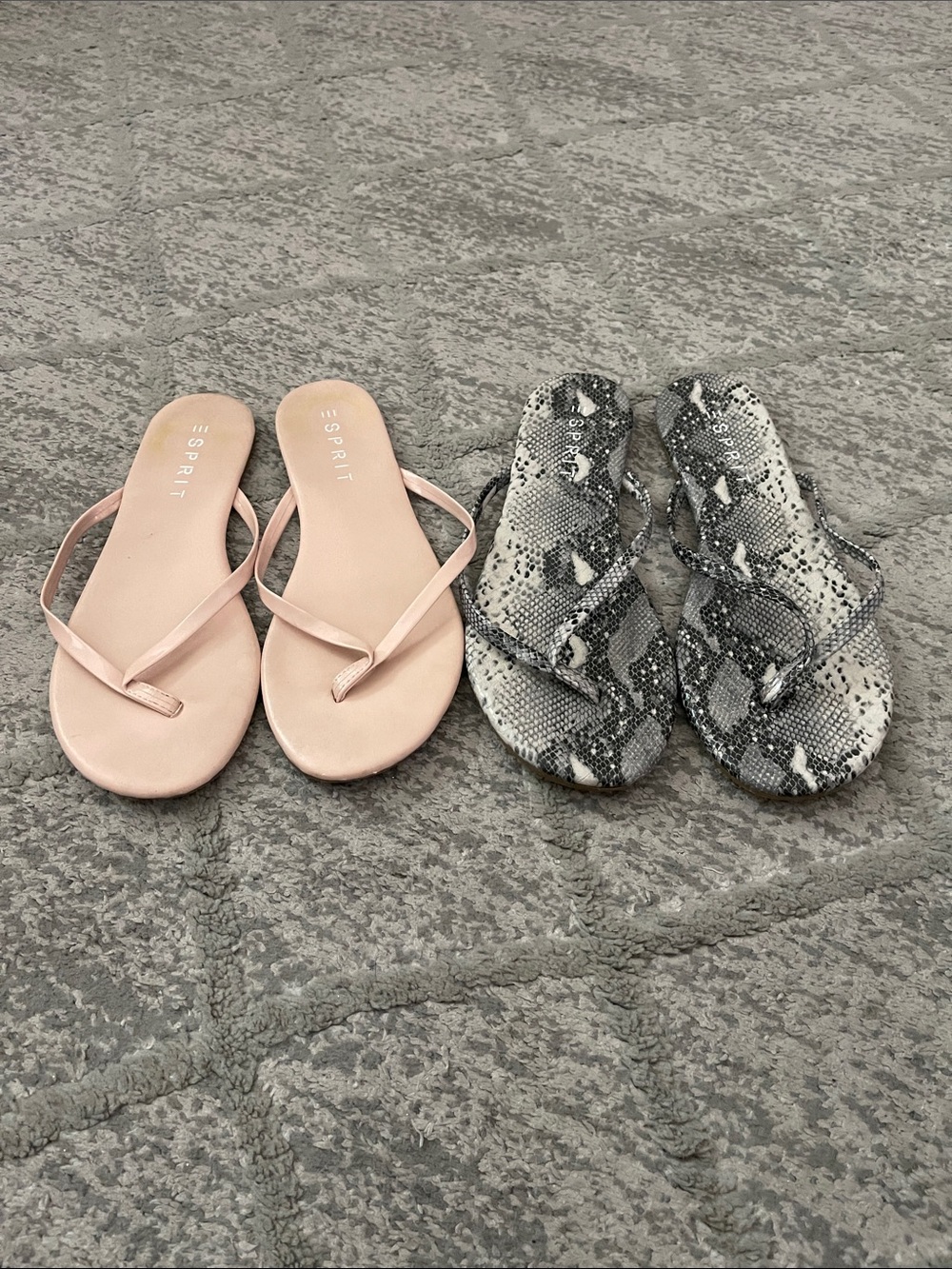 2 Pair Esprit Women’s Pink Flip Flop Sandals